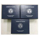 Lot of 3 - 2011 silver eagle proofs