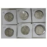 Lot of 60 Walking Libery halves