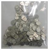 Bag of 310 silver dimes