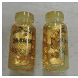 2 vials of 24kt gold flakes
