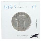 1919-S Standing Liberty quarter, VF