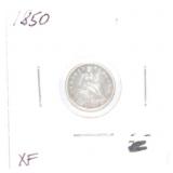1850 Liberty Seated half dime, XF