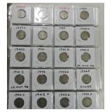 Jefferson nickel binder 1938-2007, 161 coins