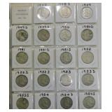 Franklin half binder 1948-63, complete, 38 coins