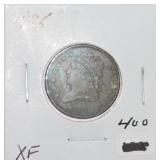 1835 half cent, XF