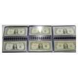 Lot of 27 - $1 silver certificates and 12 - $1