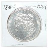 1881-S Morgan dollar, MS64