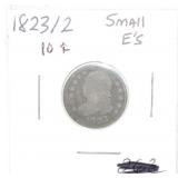 1823/2 Bust dime, small 