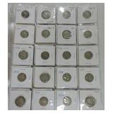 Lot of 93 Buffalo nickels 1913-38, some semi-key