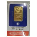 Engelhard 1oz .999 gold bar