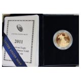 2011-W $25 American gold eagle proof,