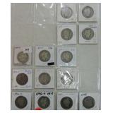 Lot of 14 Barber halves 1892-1897