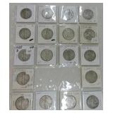 Lot of 18 Walking Liberty halves 1927-42