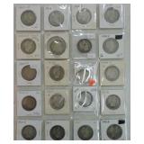 Lot of 20 Barber halves 1907-1911