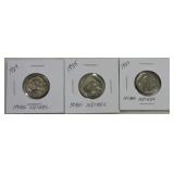 Lot of 3 Hobo Buffalo nickels