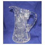American Brilliant Cut Glass 9" pitcher