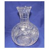 American Brilliant Cut Glass water carafe, 8"