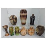 Art pottery lot of 9 pcs