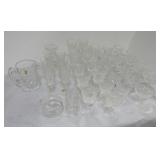 Lot of 40 Waterford crystal stemware & bar ware