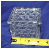 American Fostoria 3" square dresser box