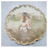 Royal Bayreuth tapestery portrait plate, 9 1/2"