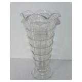 Clear depression glass Tea Room 9 1/2" vase