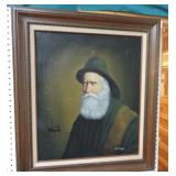 Print on canvas of sailor, 31"x27"