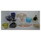 Lot of 9 assorted glass pieces