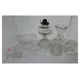 Lot of 8 clear glass items