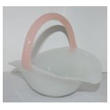 Steuben alabaster and rosaline art glass