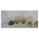 Lot of 9 assorted candle holders