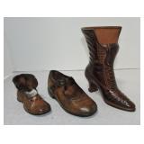 Lot of 3 cast metal shoes