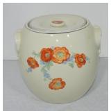Hall China Orange Poppy pretzel jar