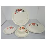 Hall China Orange Poppy set of dinnerware,