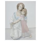 Lladro figure of mother with daughter, 8"