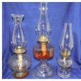 Lot of 3 oil lamps