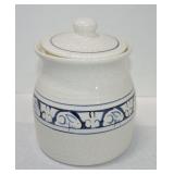 Dedham style rabbit cookie jar