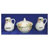 Hall China Crocus Radiance drip jar and pair of