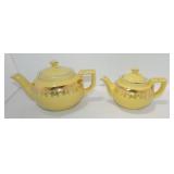 Hall China 4 cup and 2 cup Boston canary teapots