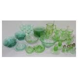 Green depression lot of 51 assorted pcs