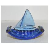 Blue glass sailboat letter sealer