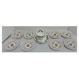 Bavarian set of 8 - 5" reticulated plates and