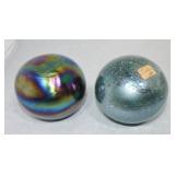 Tom St. Clair lot of 2 paperweights