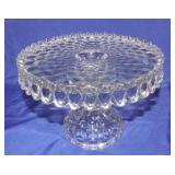 American Fostoria round cake stand