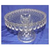 American Fostoria round cake stand