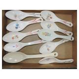 Lot of 10 spoons by Harker, Oven Serve, and others