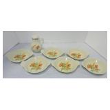Hall China Wild Poppy lot of 6 - 5 1/4" bakers and