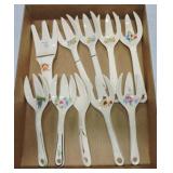 Lot of 10 forks by Harker, Oven Serve, and others