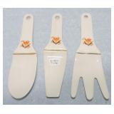Modern Tulip 3 pc utensil set