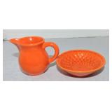 Harlequin individual creamer and nut dish,